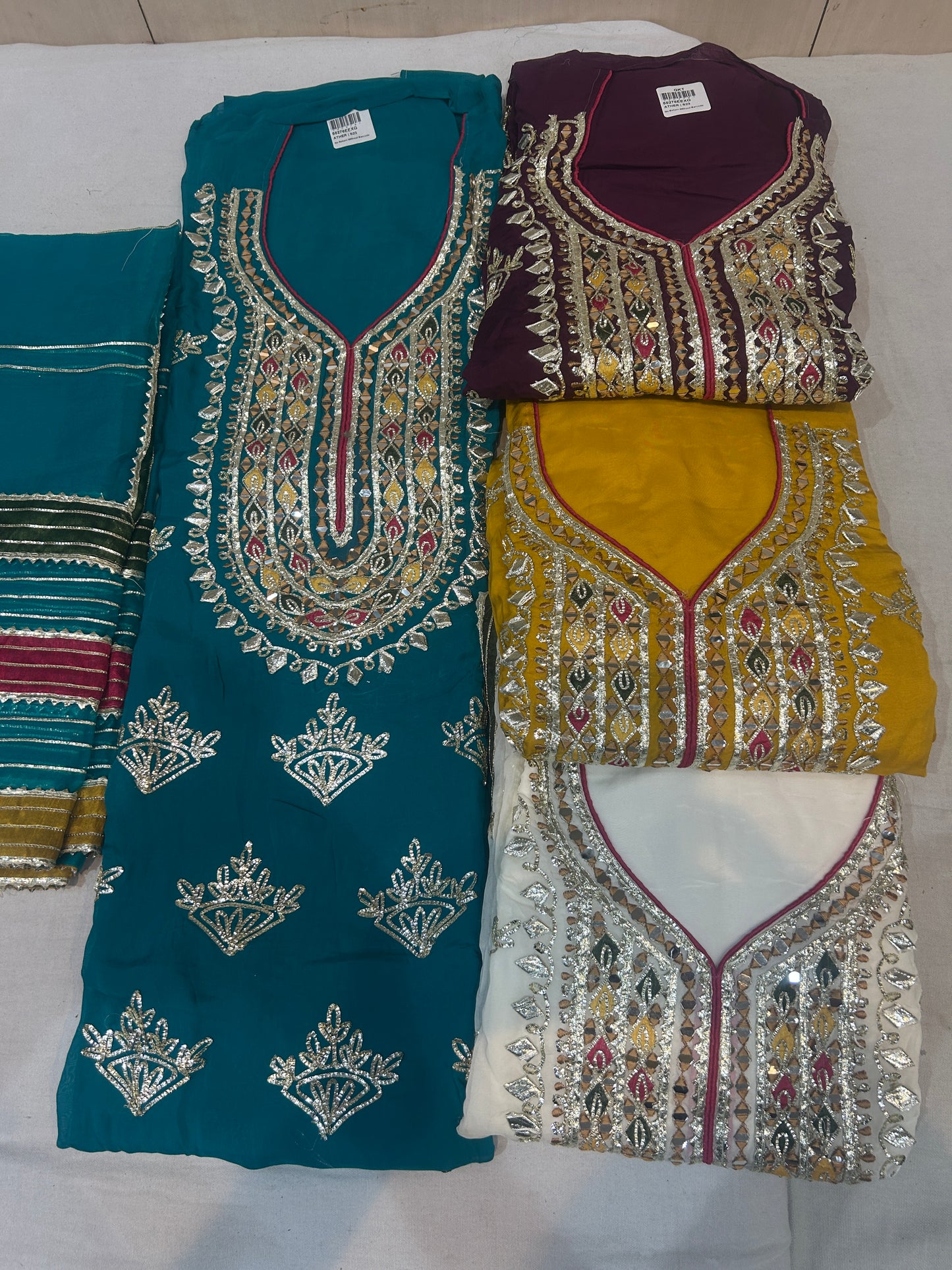 Pretty sky blue Unstitched suit ( free size )