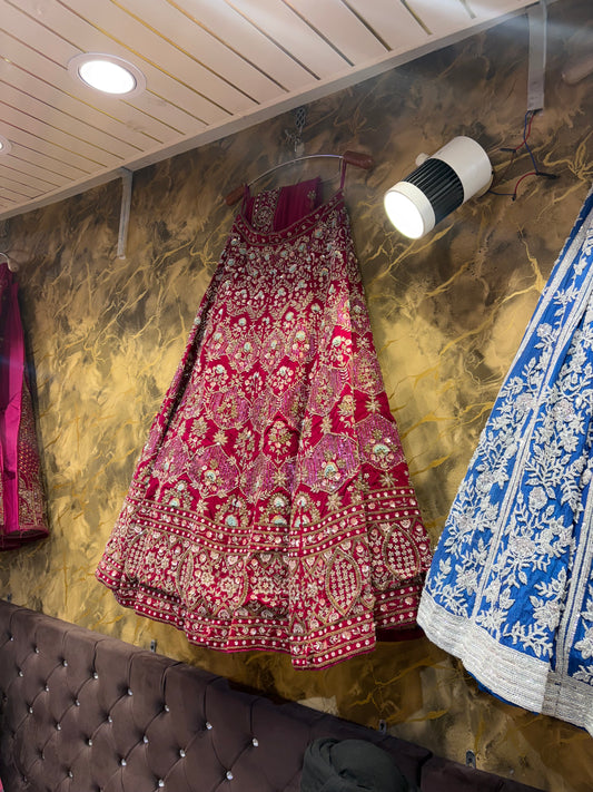 Hot Pink Designer Lehenga