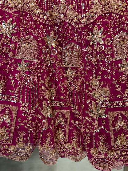 Designer Red crop top Lehenga Happy Customer