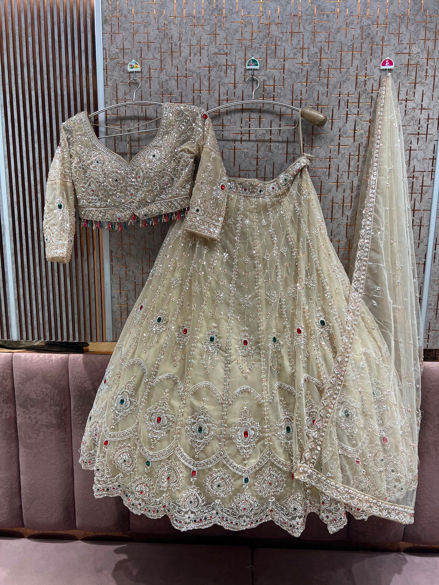 Mustard Crop Top Lehenga