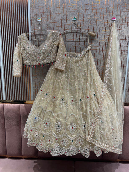 Mustard Crop Top Lehenga