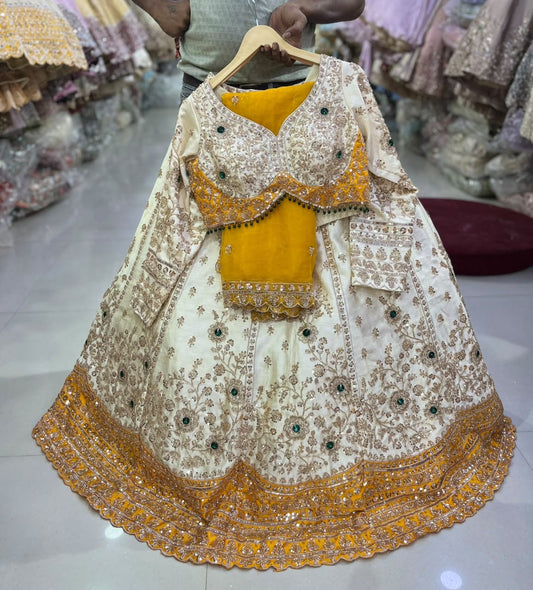 Purple crop top Lehenga