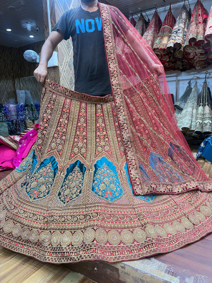 Beautiful maroon bridal Lehenga