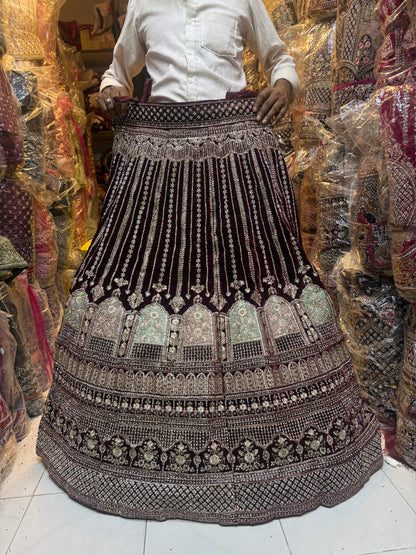 Gorgeous maroon bridal Lehenga
