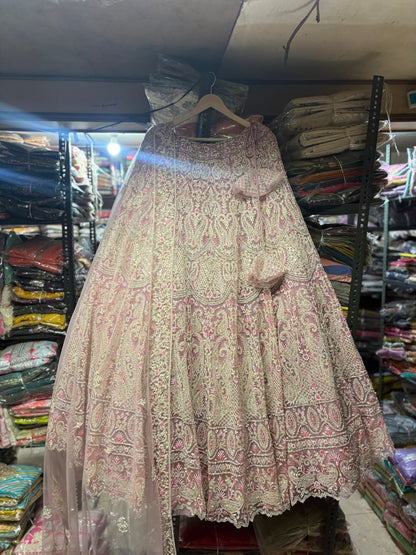 Charming pink crop top Lehenga