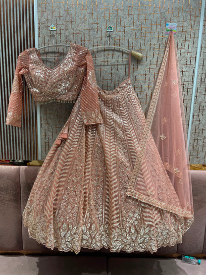 Green Crop Top Lehenga