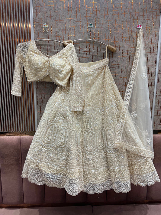 Golden Crop top Lehenga