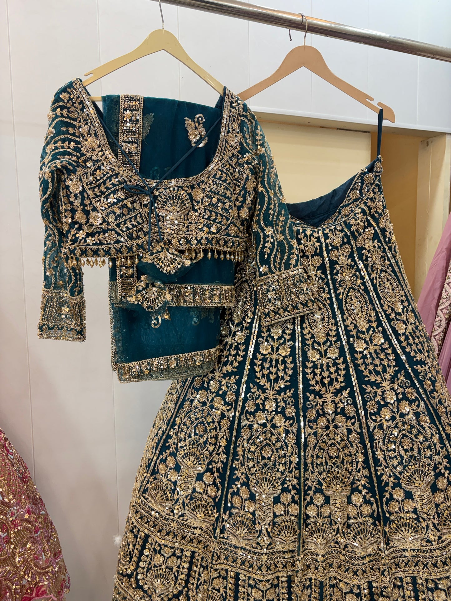 Fabulous blue Crop top Lehenga