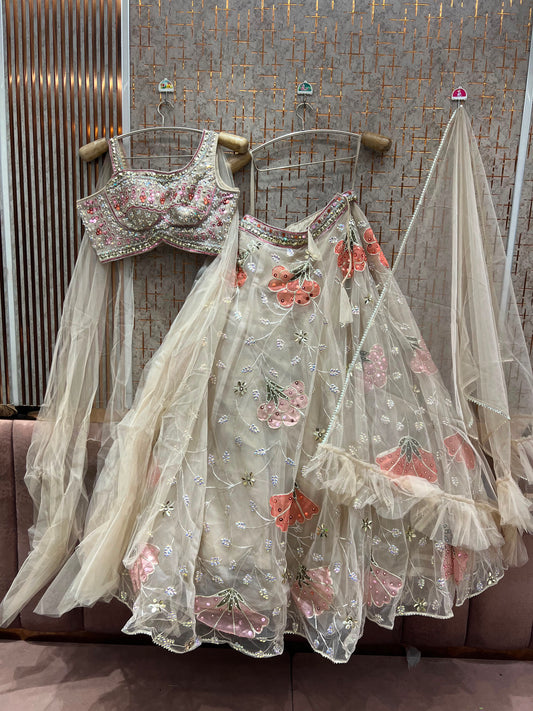 Golden Pdp Crop Top Lehenga