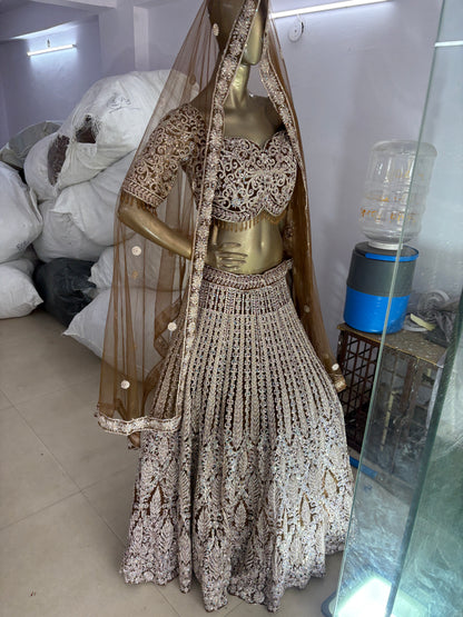 Charming mustard Crop Top Lehenga