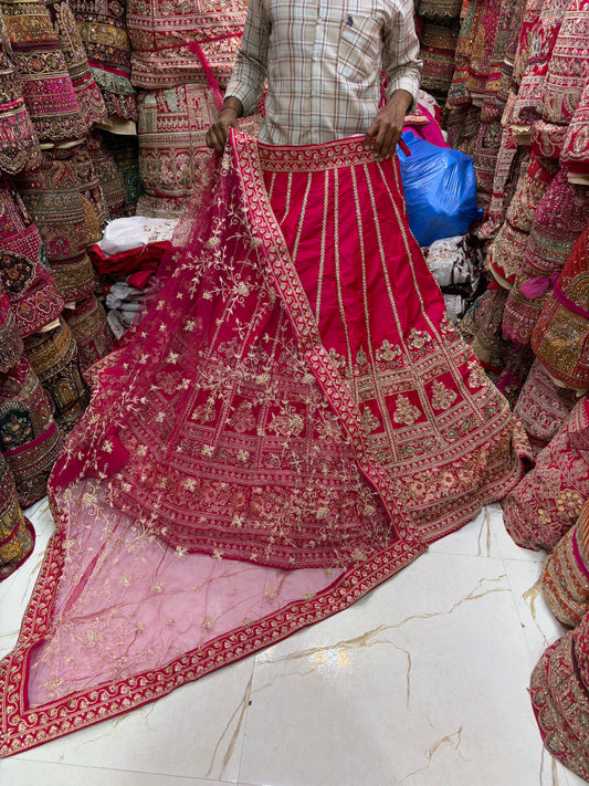 Rani pink Sabyasachi Bridal Lehenga