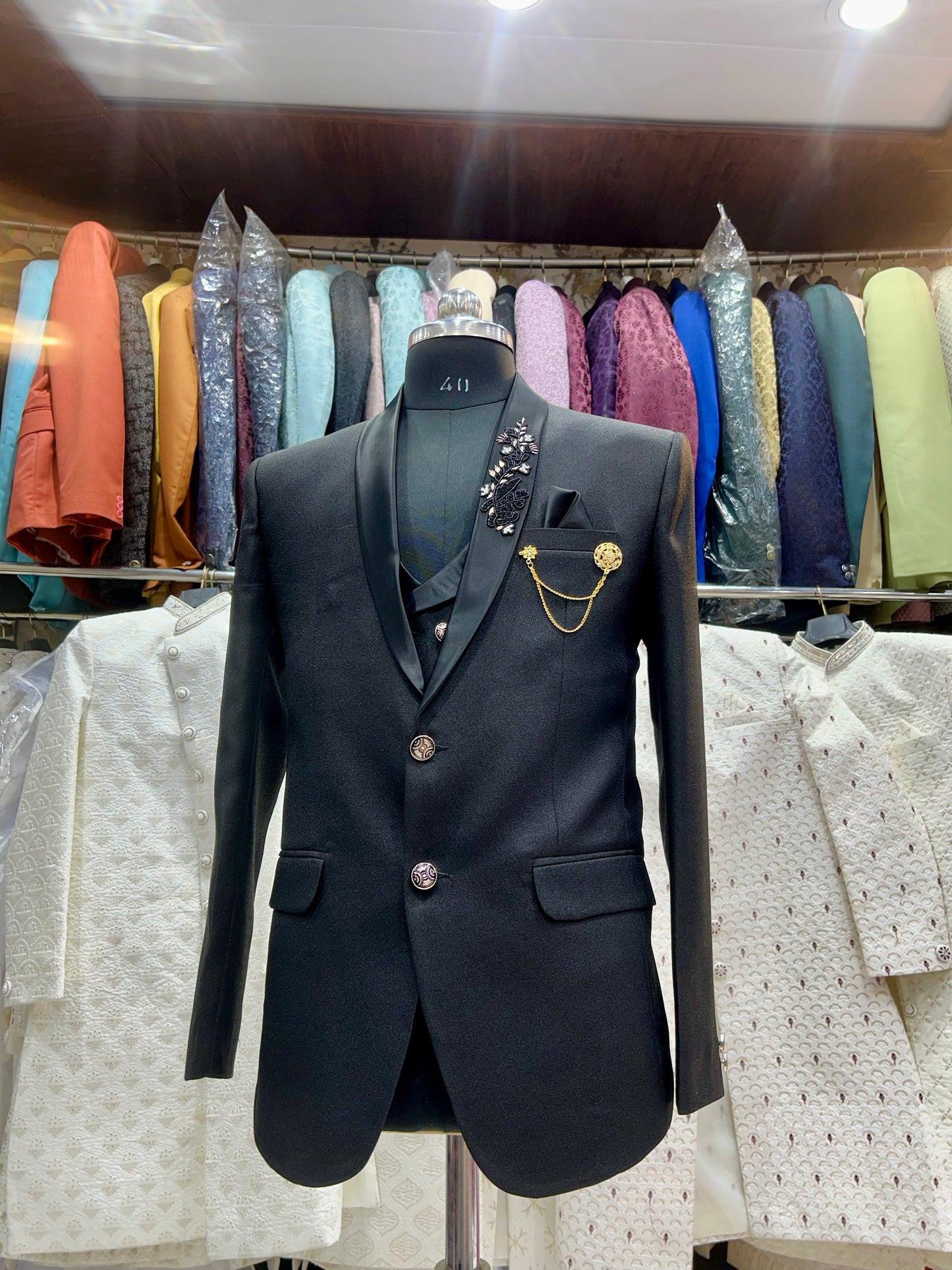 Lovely black groom outfit