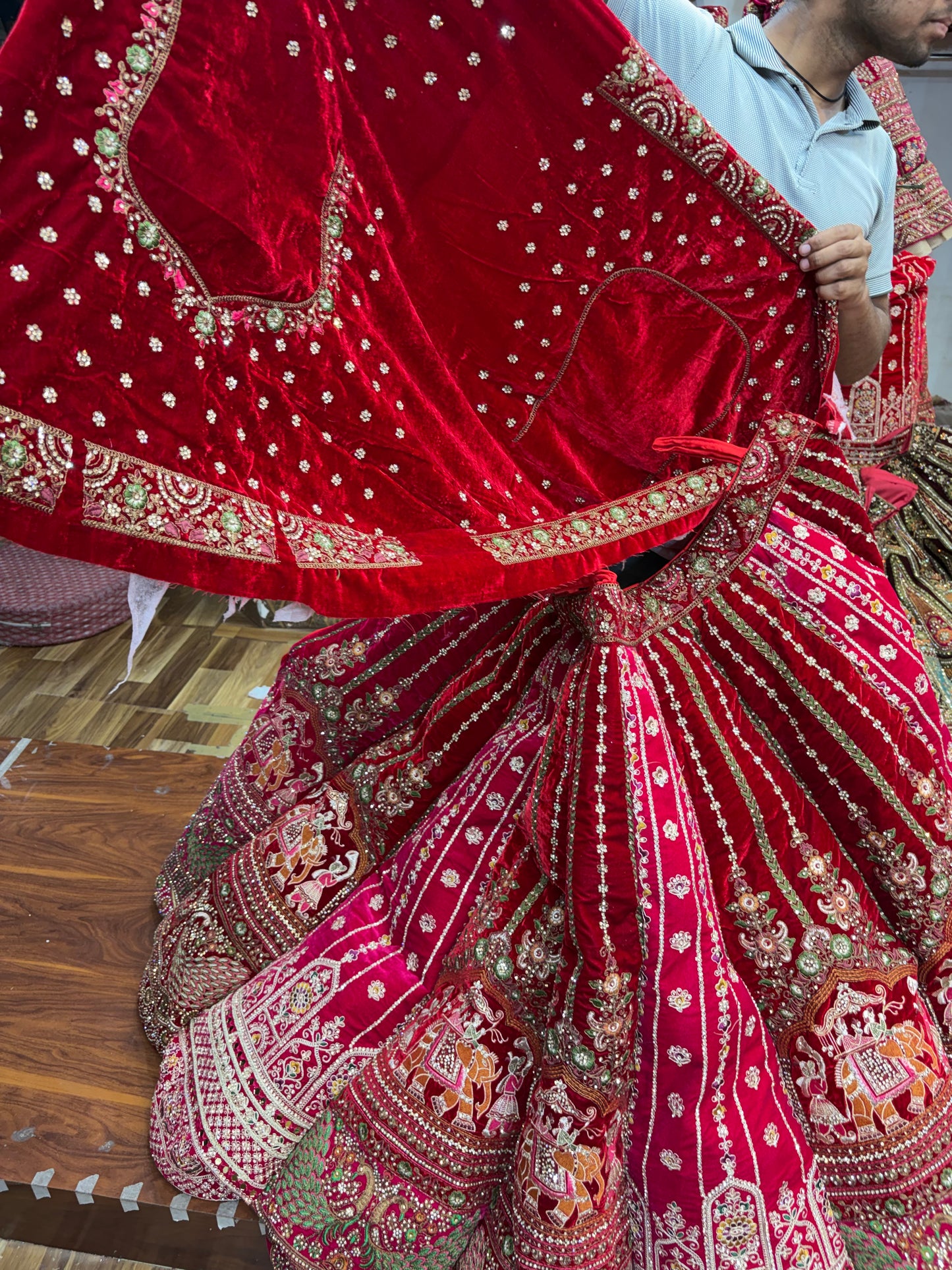 Multikali Heavy Ball Bridal Lehenga
