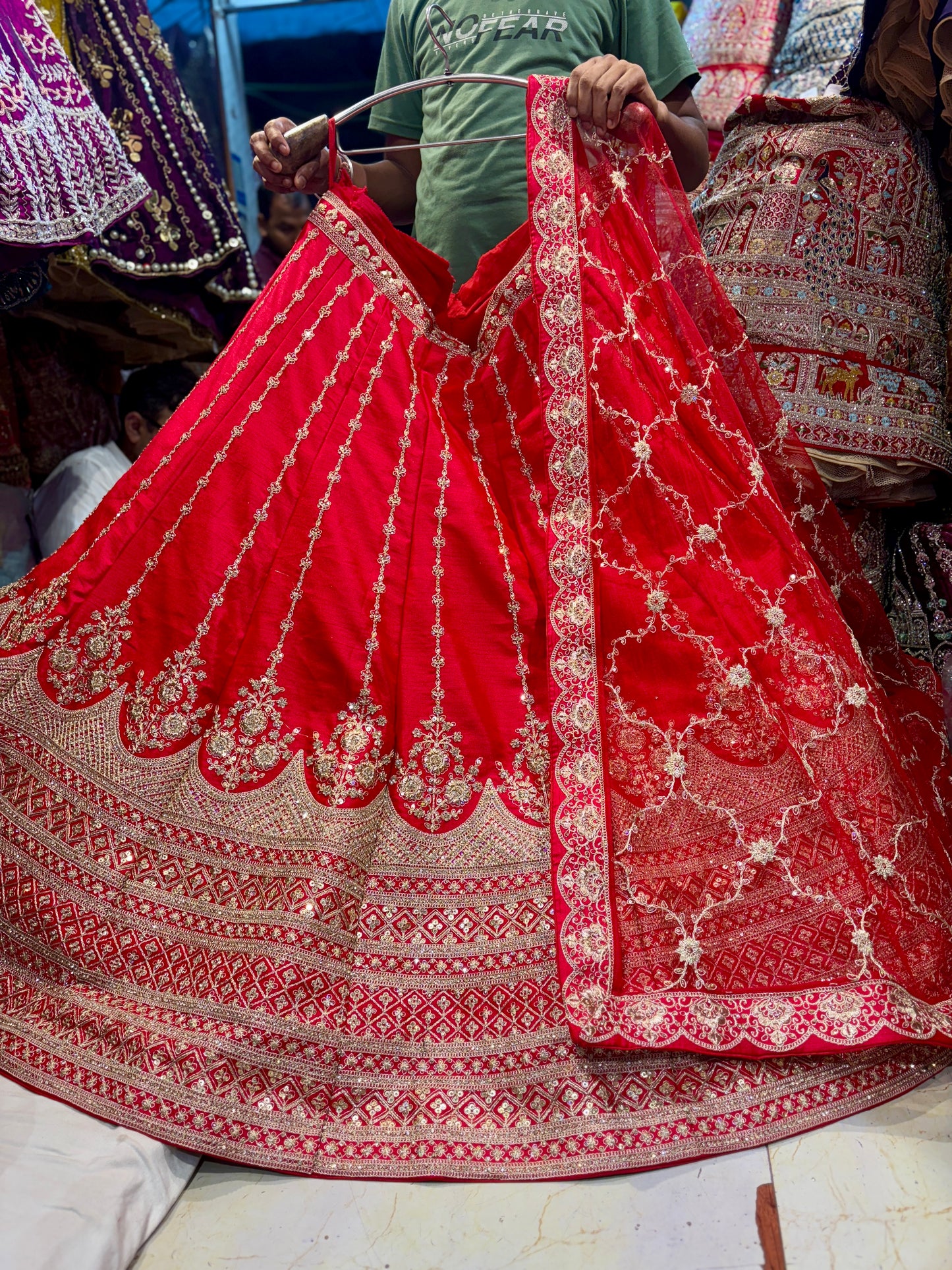 Glamorous Rani pink Bridal Lehenga