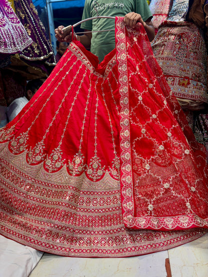 Glamorous Rani pink Bridal Lehenga