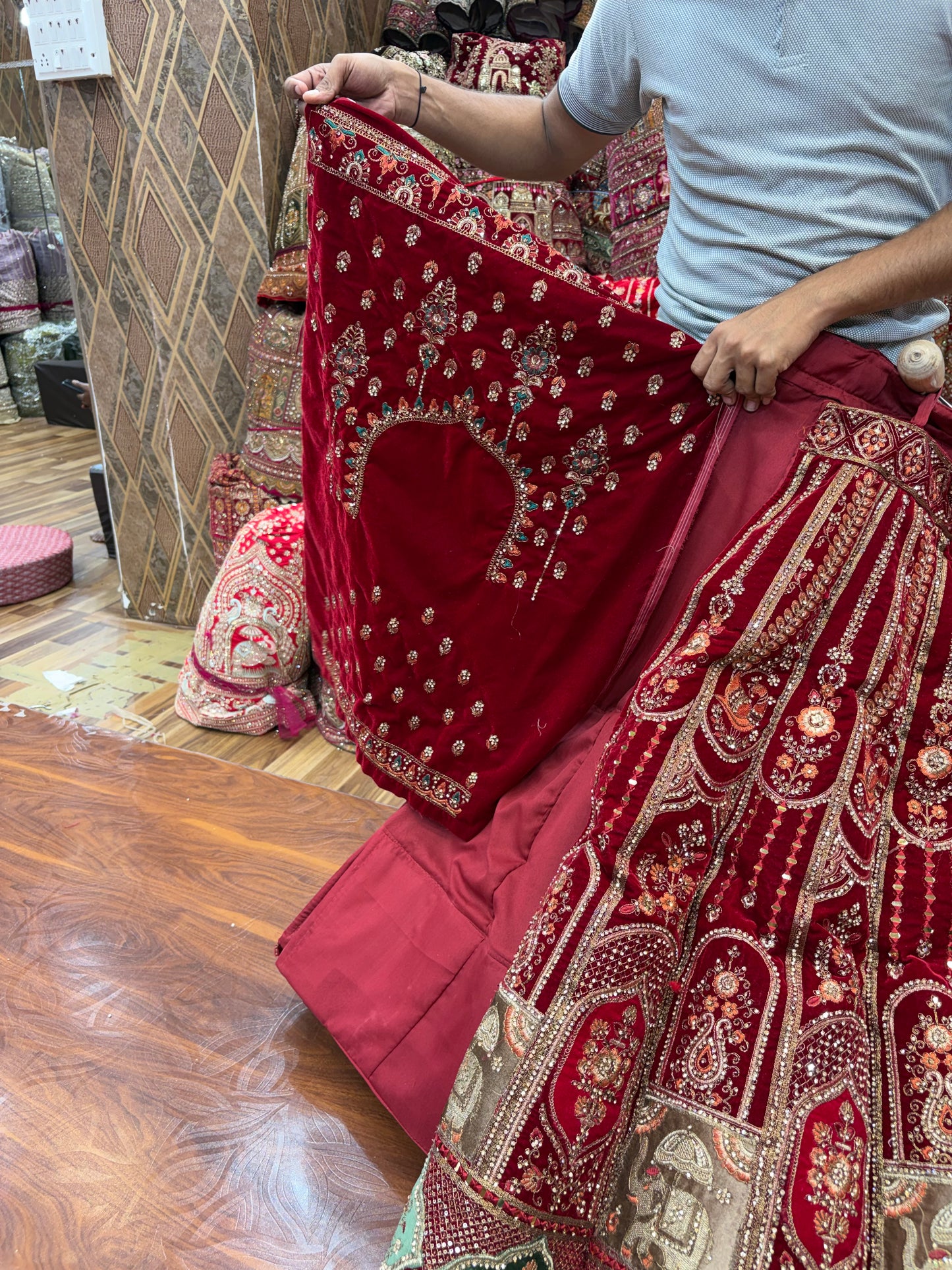 Maroon Ball Bridal Lehenga