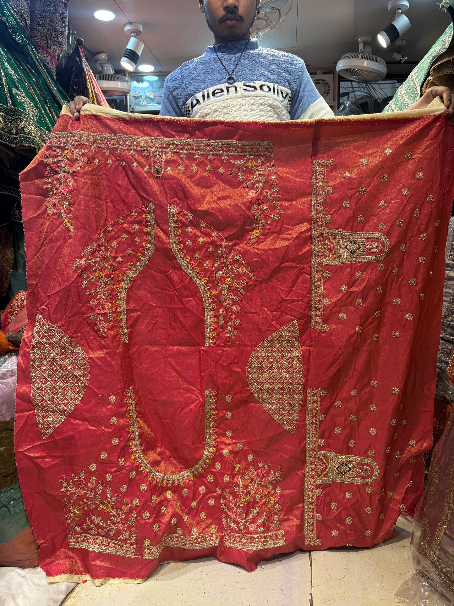 Charming Red peacock Bridal Lehenga