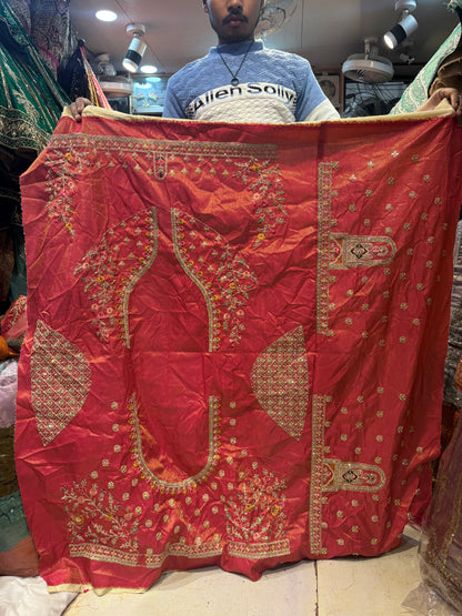 Charming Red peacock Bridal Lehenga