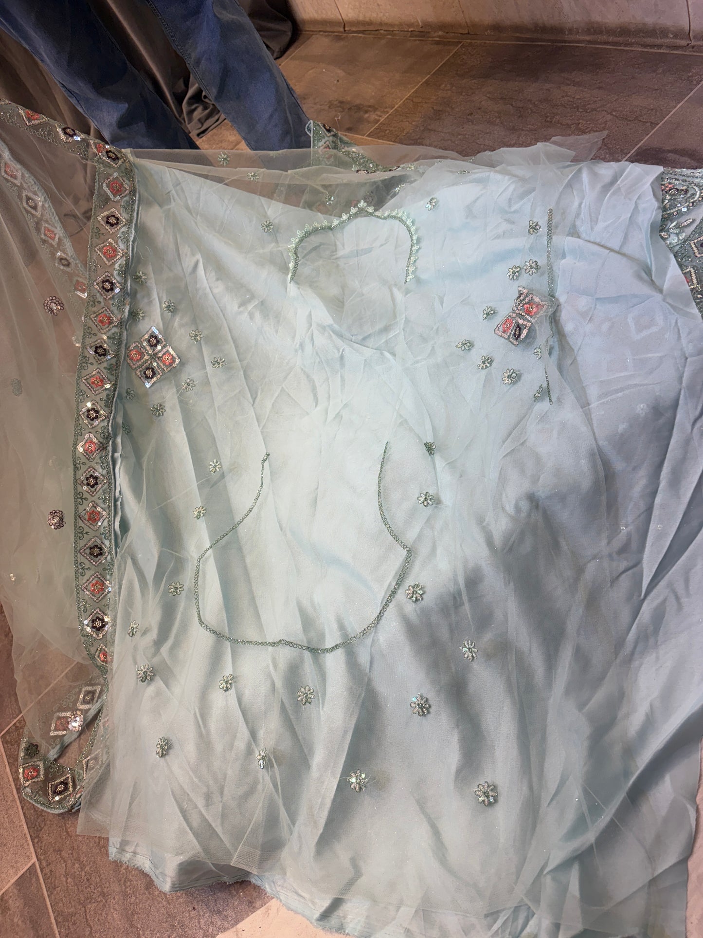 Fair sky blue Lehenga