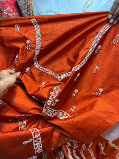 Rust Orange Bridal Designer Lehenga