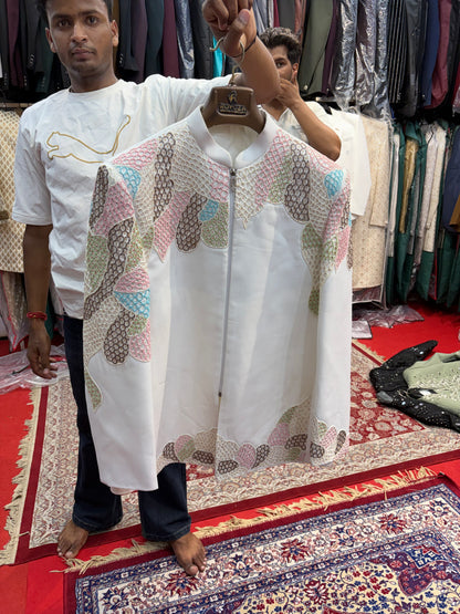 White Pink Mens Wear Indo Western Dress