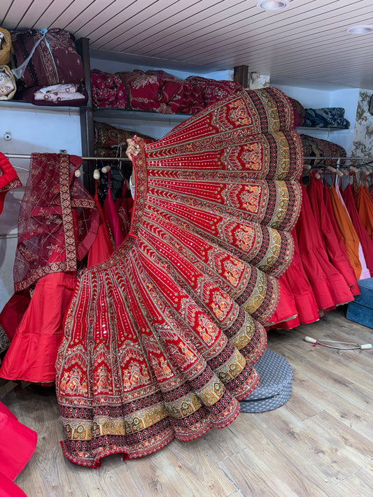 Rani Pink Doli Barat Ball Bridal Lehenga