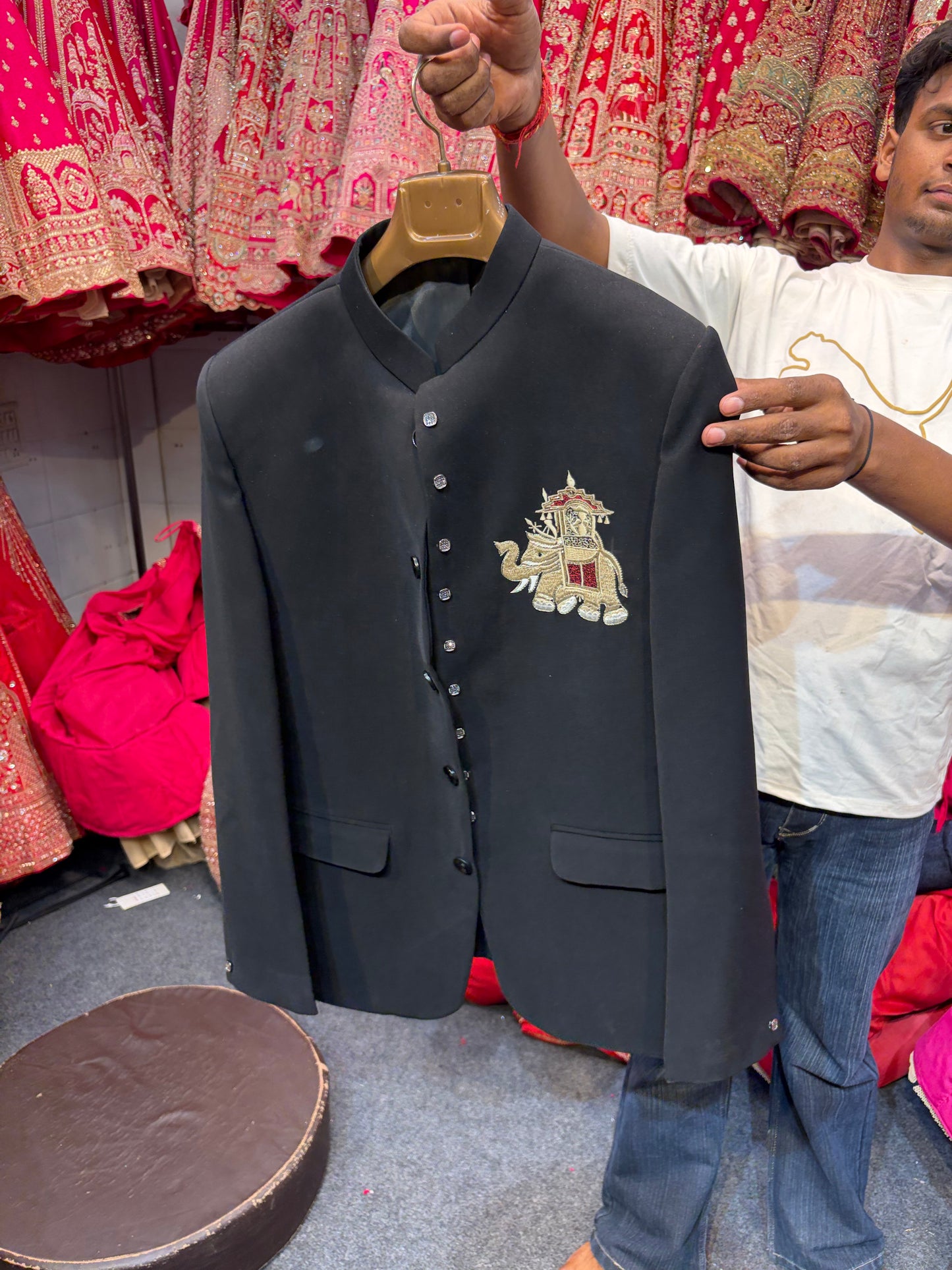 Black Indo western Jodhpuri Mens Wear
