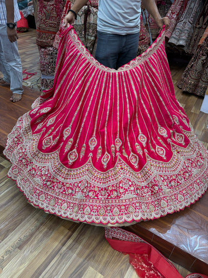 Rani Pink Designer Bridal Lehenga - Shopping World