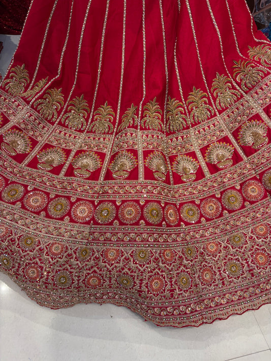 Rani pink Bridal Lehenga