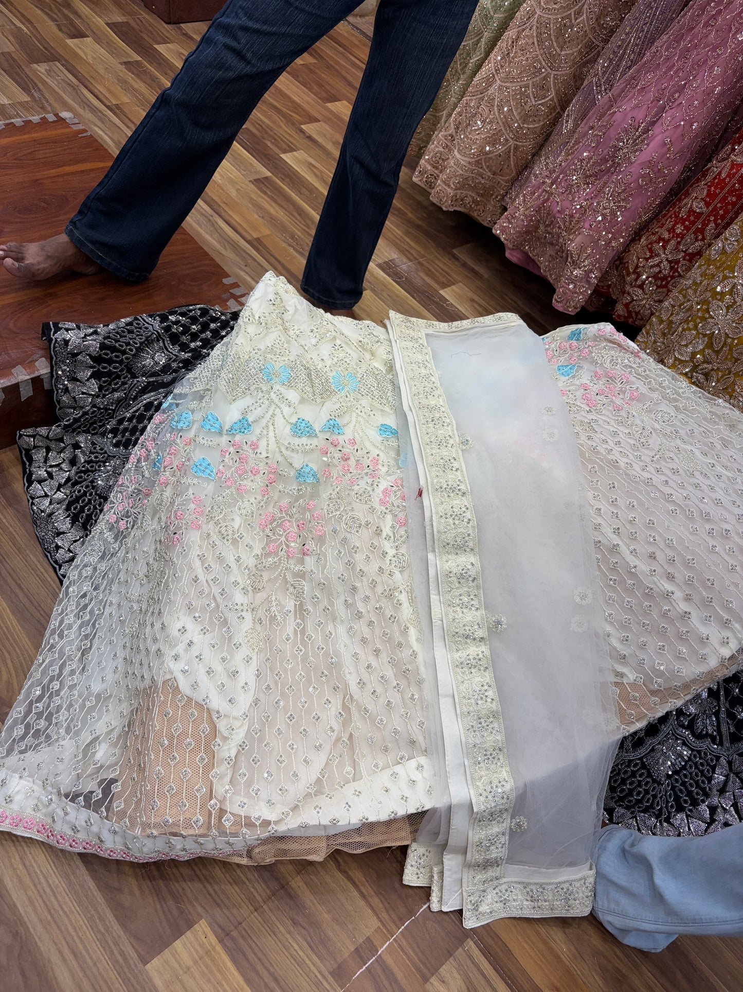 White Designer Lehenga
