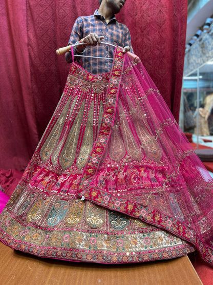 Elegant red doli barat lehenga