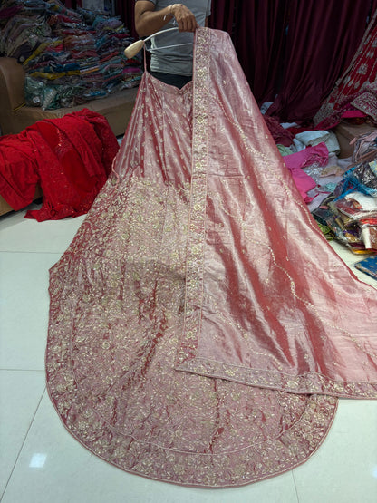 Pink peplum long Dress Farshi Gaharara Dress Special