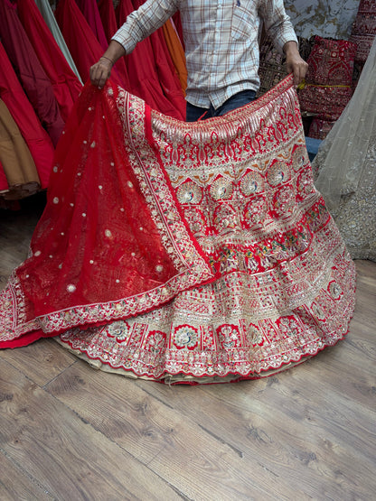Rani Pink Peacock Bridal Lehenga
