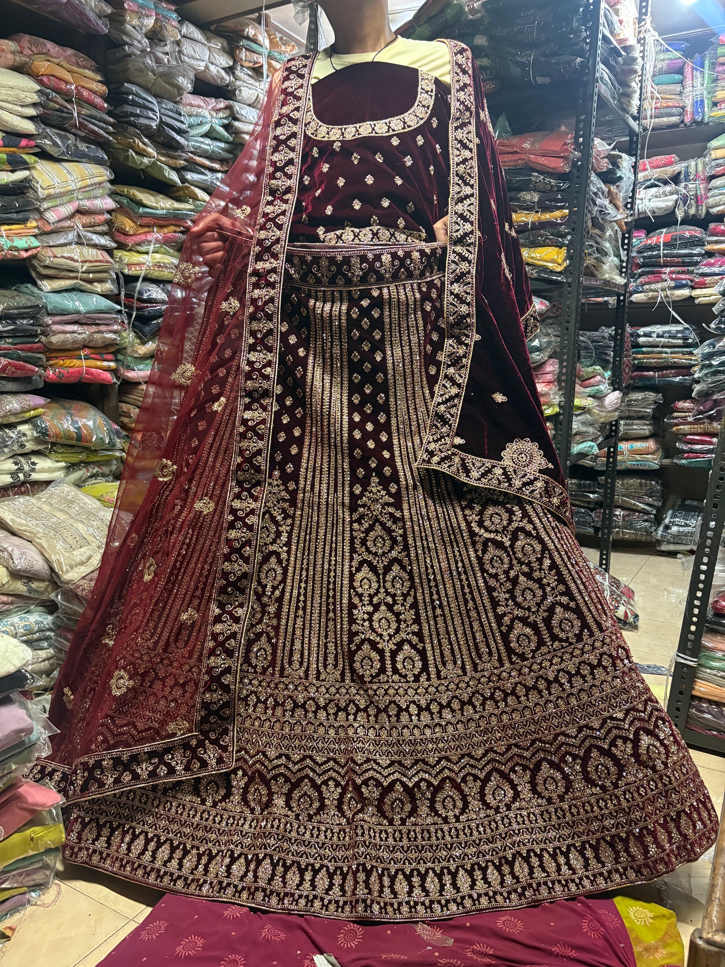 Amazing maroon Bridal Lehenga