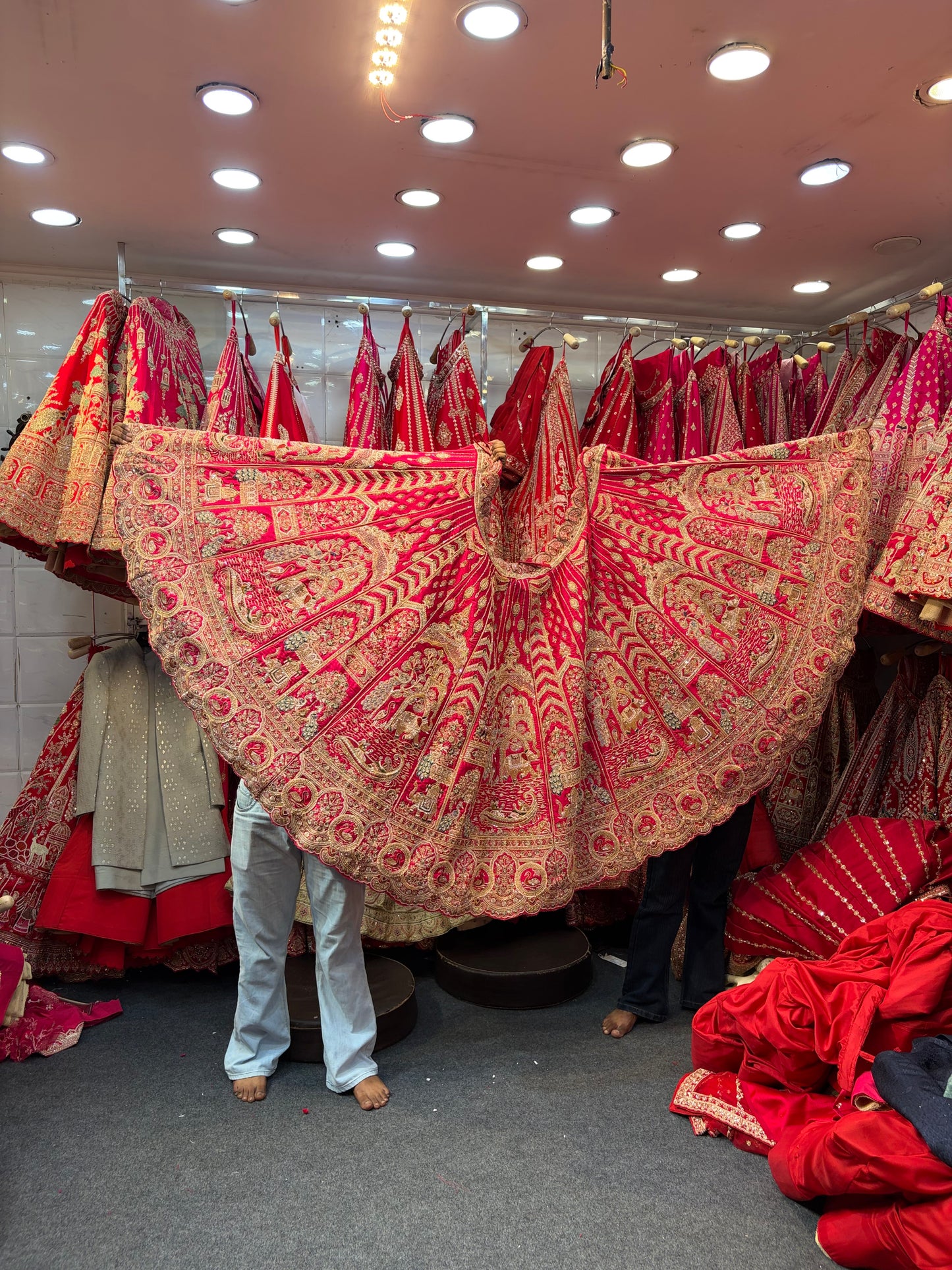 Rani Pink Designer Peacock Bridal Lehenga