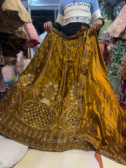 Glamorous Mustard golden Lehenga