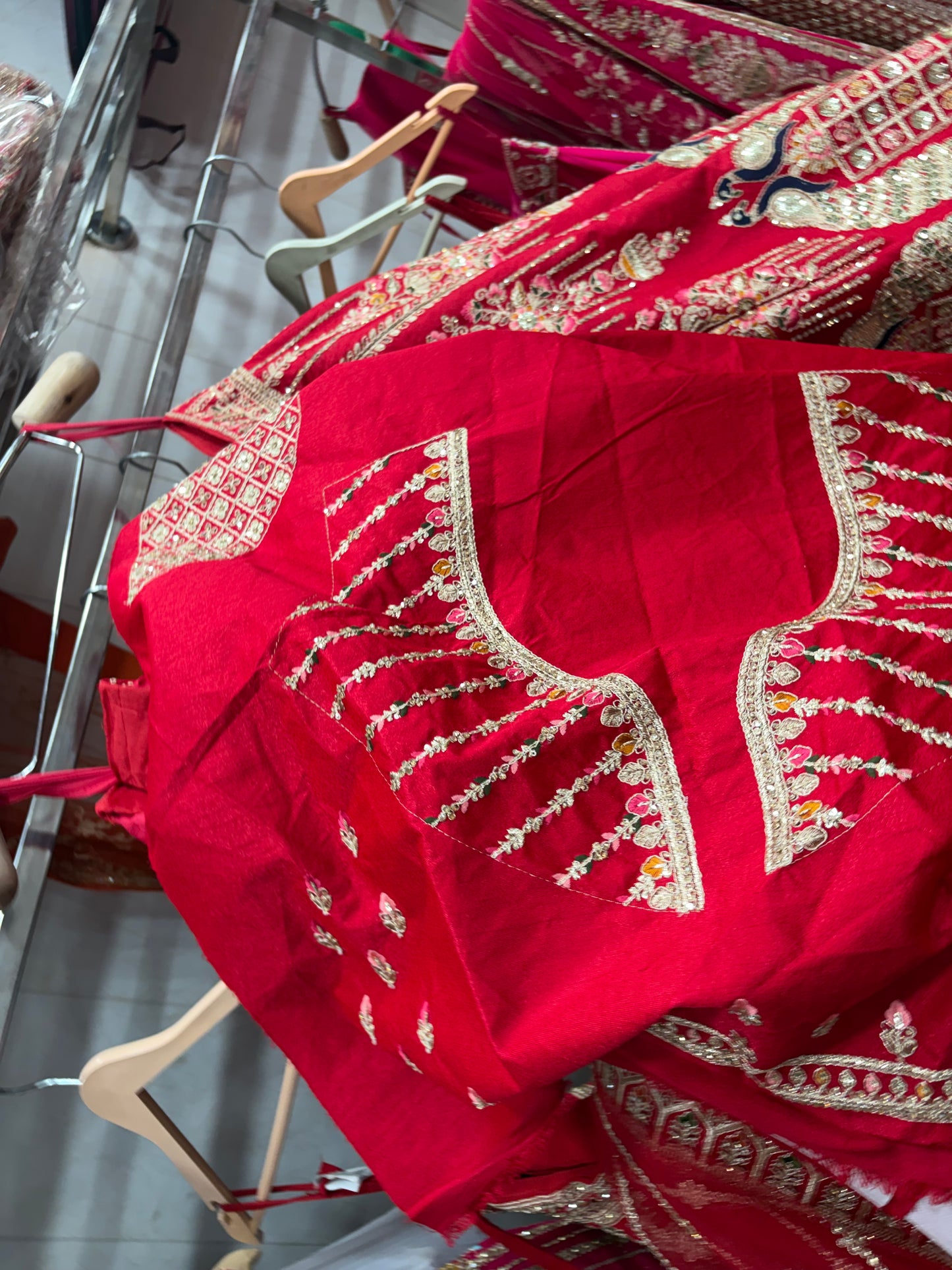 Rani pink peacock Bridal Lehenga