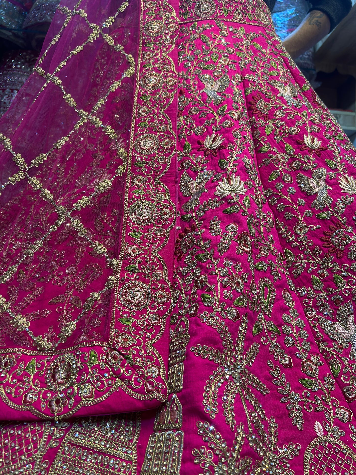 Gorgeous dark pink red bridal lehenga