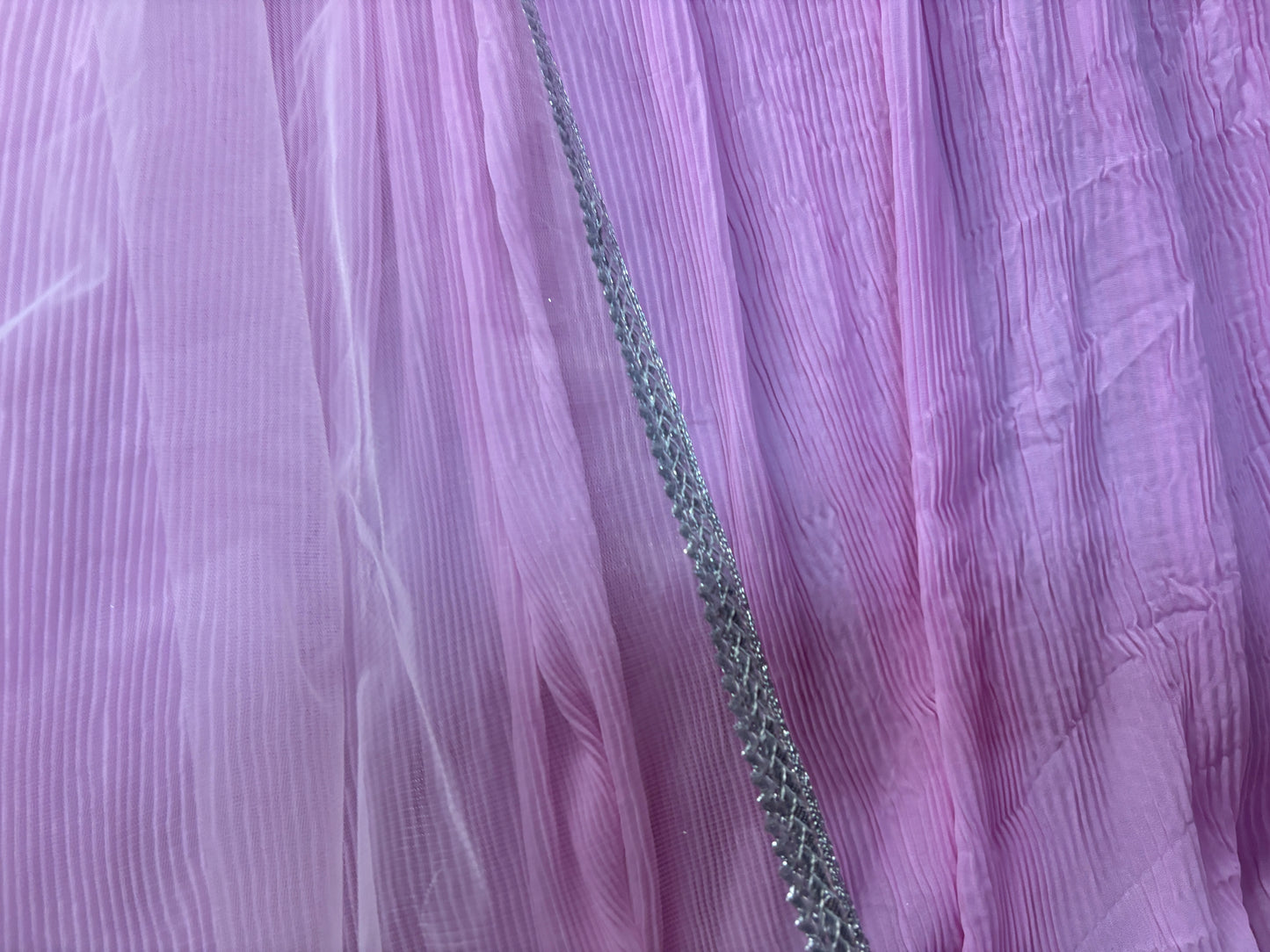 Eye catching pink crop top Lehenga