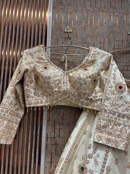 Golden Crop Top Lehenga