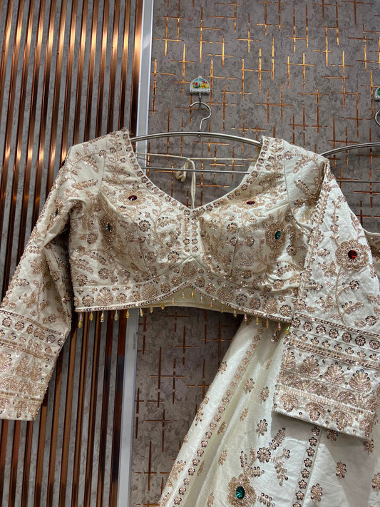 Golden Crop Top Lehenga
