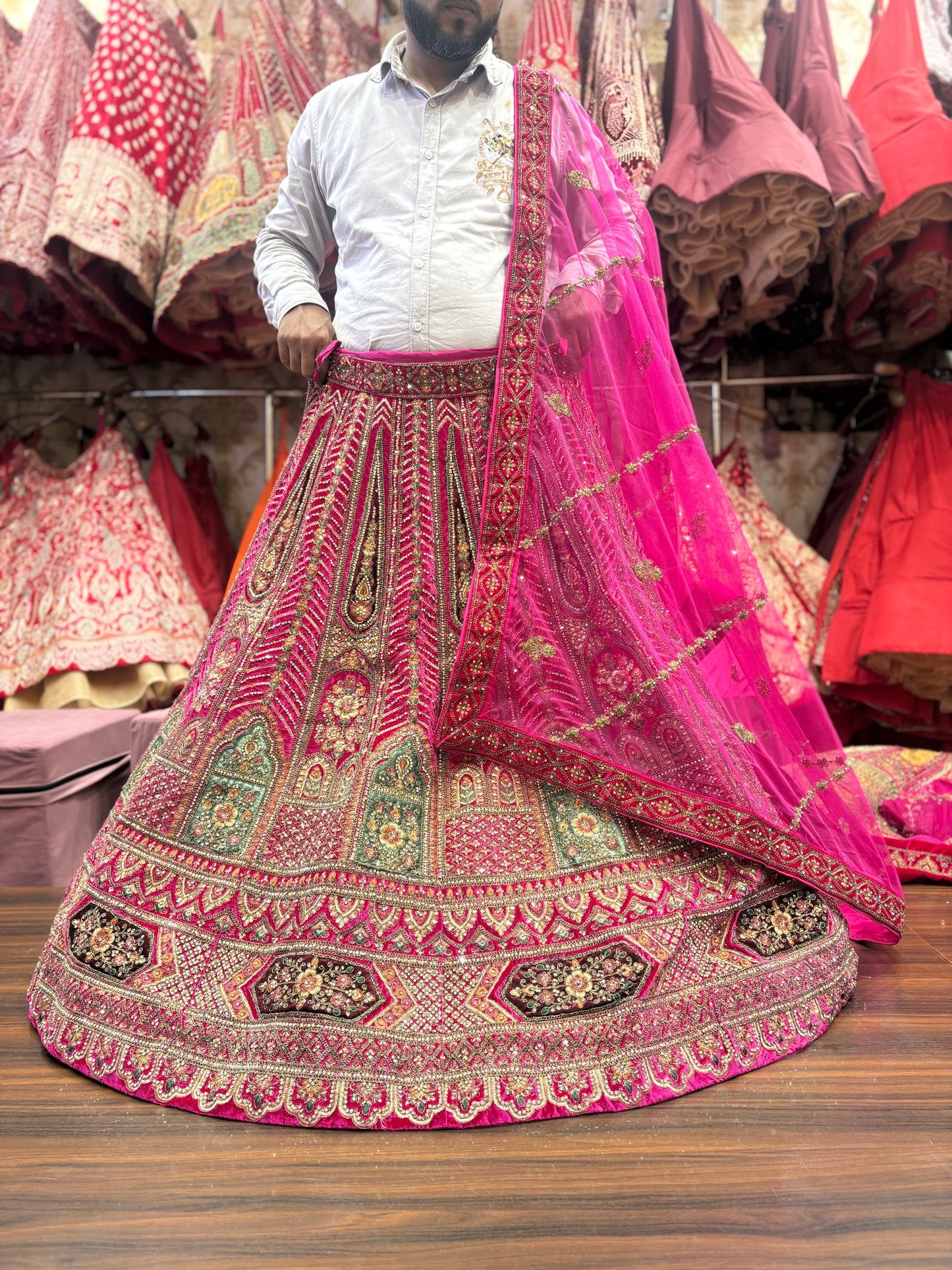 Amazing rani pink bridal Lehenga