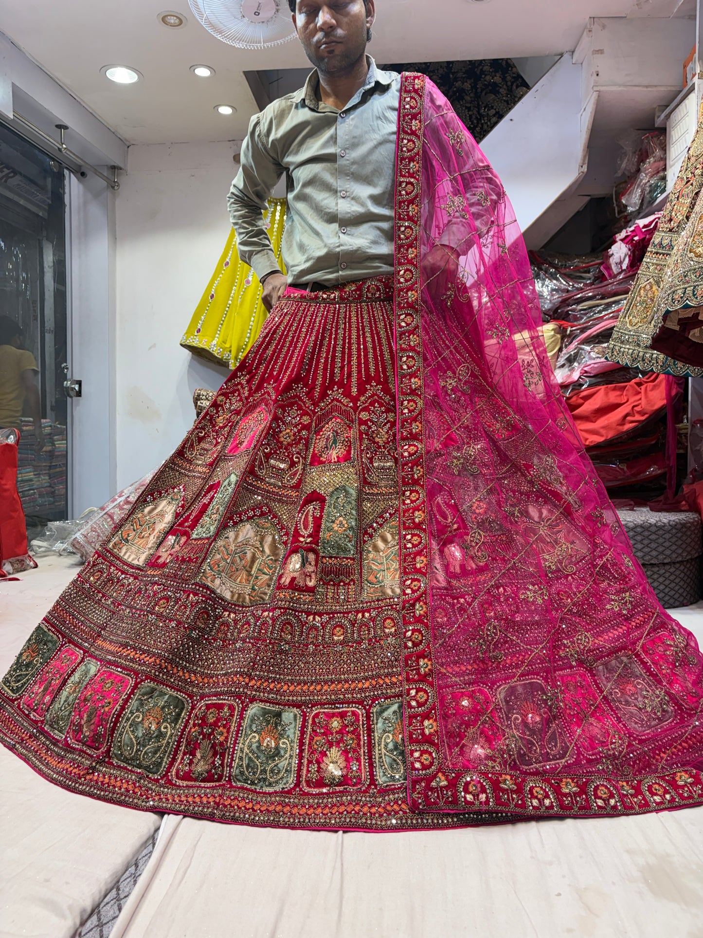 Fabulous maroon bridal  Lehenga