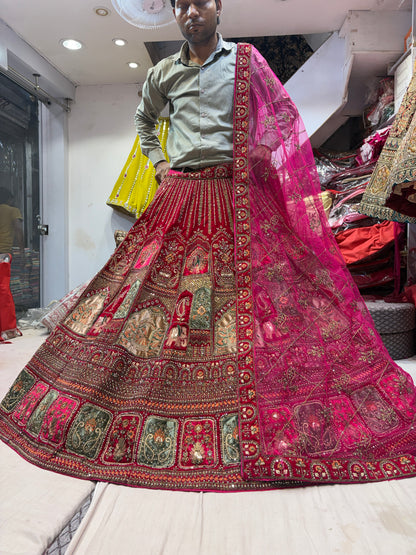 Fabulous maroon bridal  Lehenga
