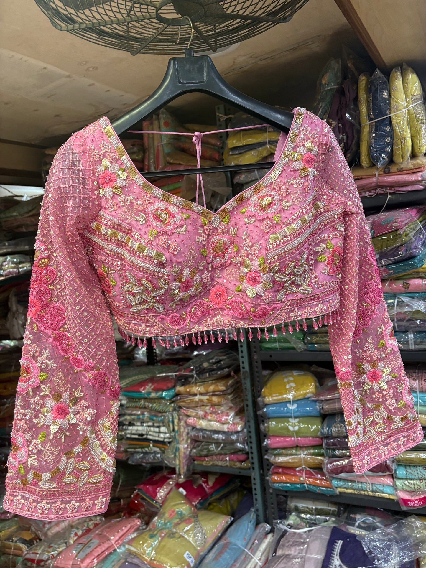 Glamorous Pink Crop Top Lehenga