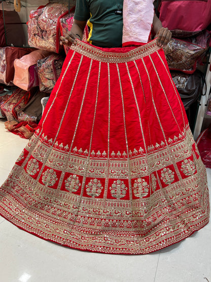Majestic Red bridal lehenga Happy Customer