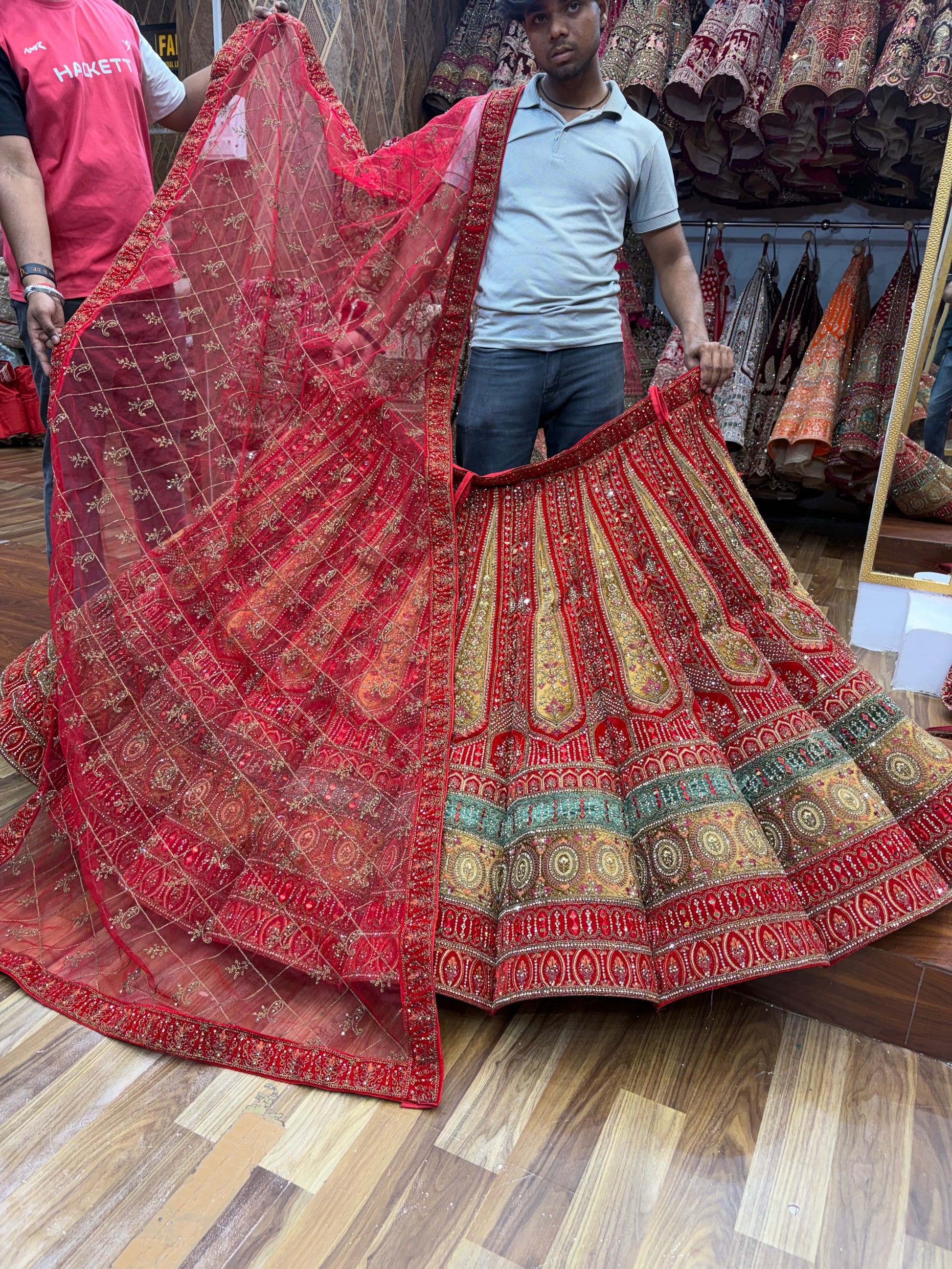 Rani Pink Ball Bridal Lehenga - Shopping World