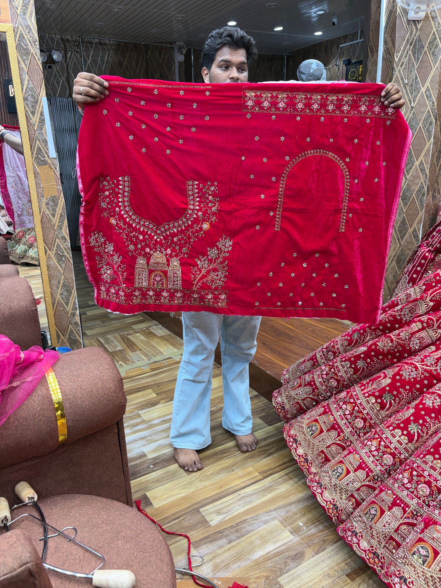 Rani Pink Peacock Ball Designer Lehenga