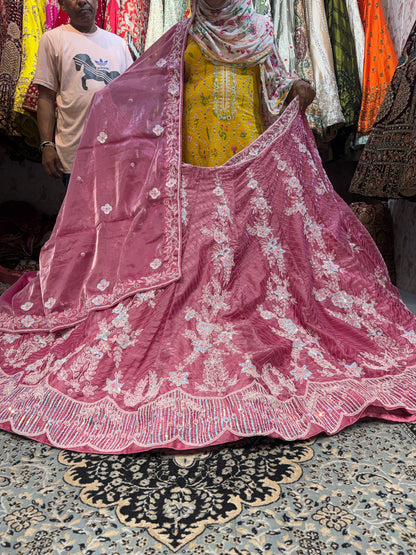 Charming Floral pink Lehenga