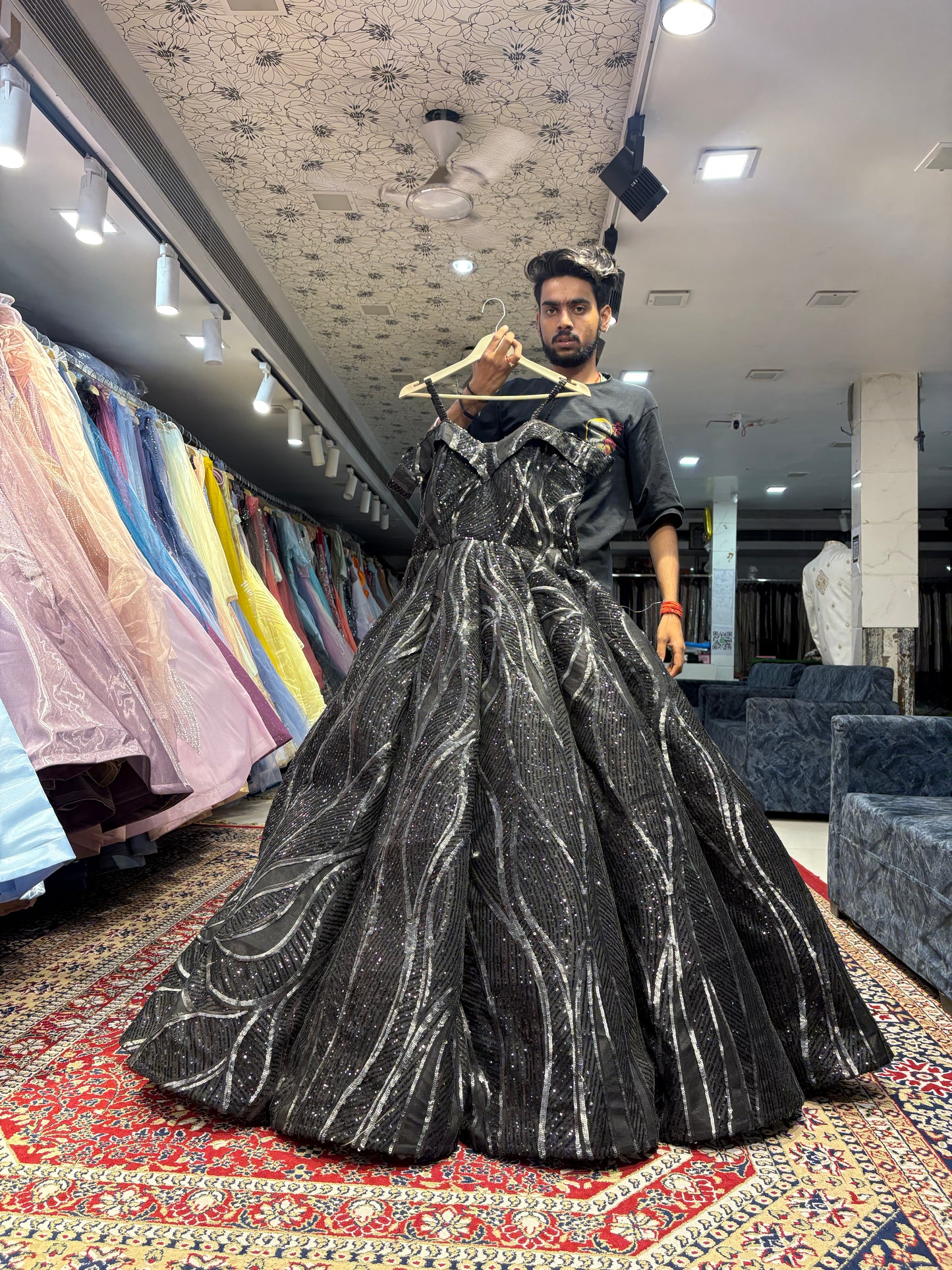 Glamorous black ball gown